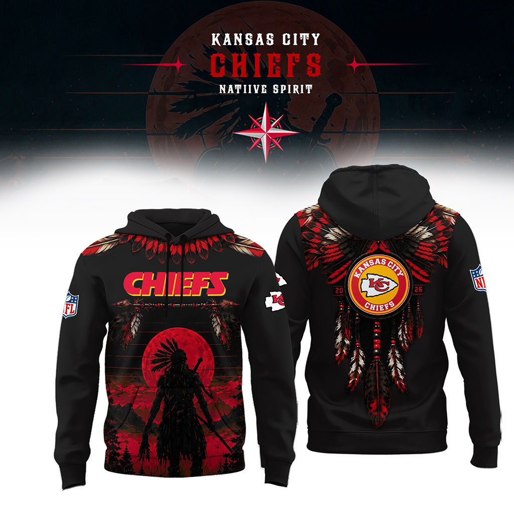 Kansas City Chiefs Native Spirit Heritage Hoodie 2026 KC Chiefs Merch Present For Football Fans - Kdjoy Kansas City Chiefs Native Spirit Heritage Hoodie 2026 KC Chiefs Merch Present For Football Fans - Kdjoy