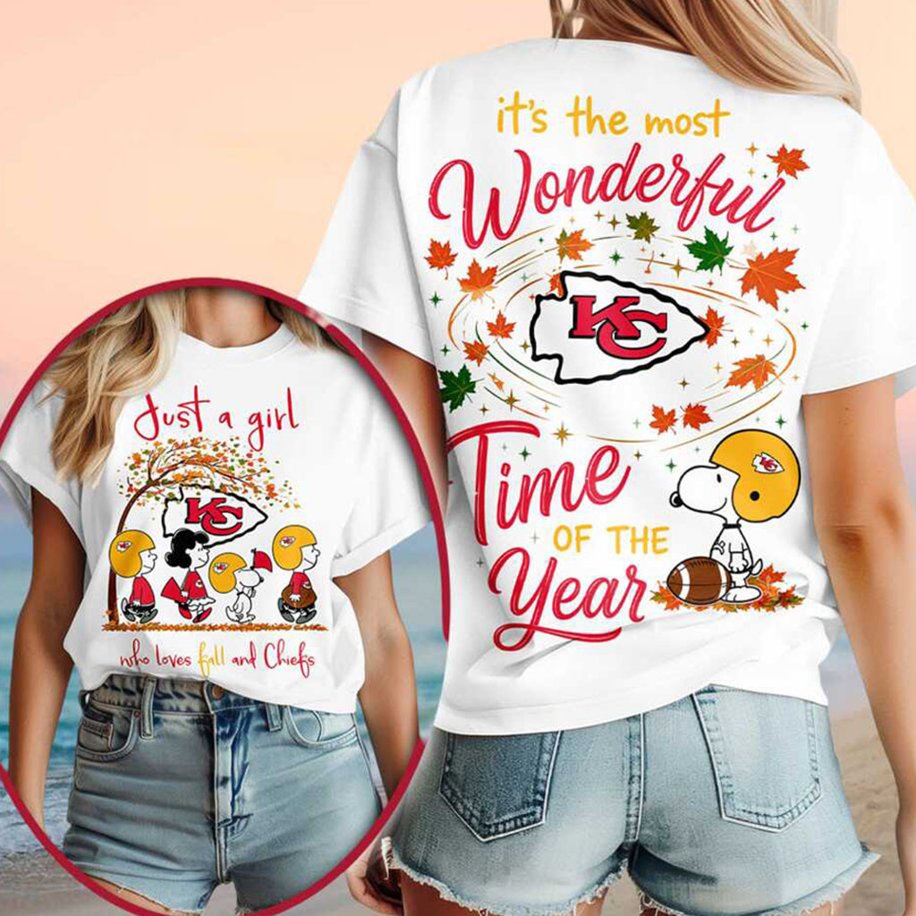 Kansas City Chiefs Snoopy Peanuts Fall Football Leaves Shirt KC Chiefs Merch Gift For Fans - Kdjoy Kansas City Chiefs Snoopy Peanuts Fall Football Leaves Shirt KC Chiefs Merch Gift For Fans - Kdjoy
