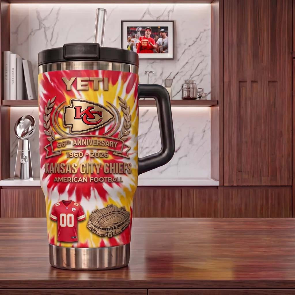 Kansas City Chiefs Tie-Dye 66th Anniversary Stanley Tumbler KC Chiefs Merch Football Fan Gifts - Kdjoy Kansas City Chiefs Tie-Dye 66th Anniversary Stanley Tumbler KC Chiefs Merch Football Fan Gifts - Kdjoy