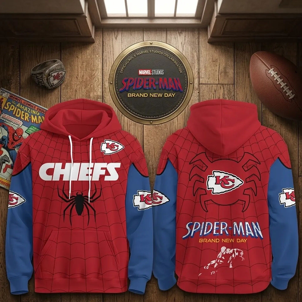Kansas City Chiefs X Spider-Man Brand New Day Hoodie KC Chiefs Merch Present For Fathers Kansas City Chiefs X Spider-Man Brand New Day Hoodie KC Chiefs Merch Present For Fathers