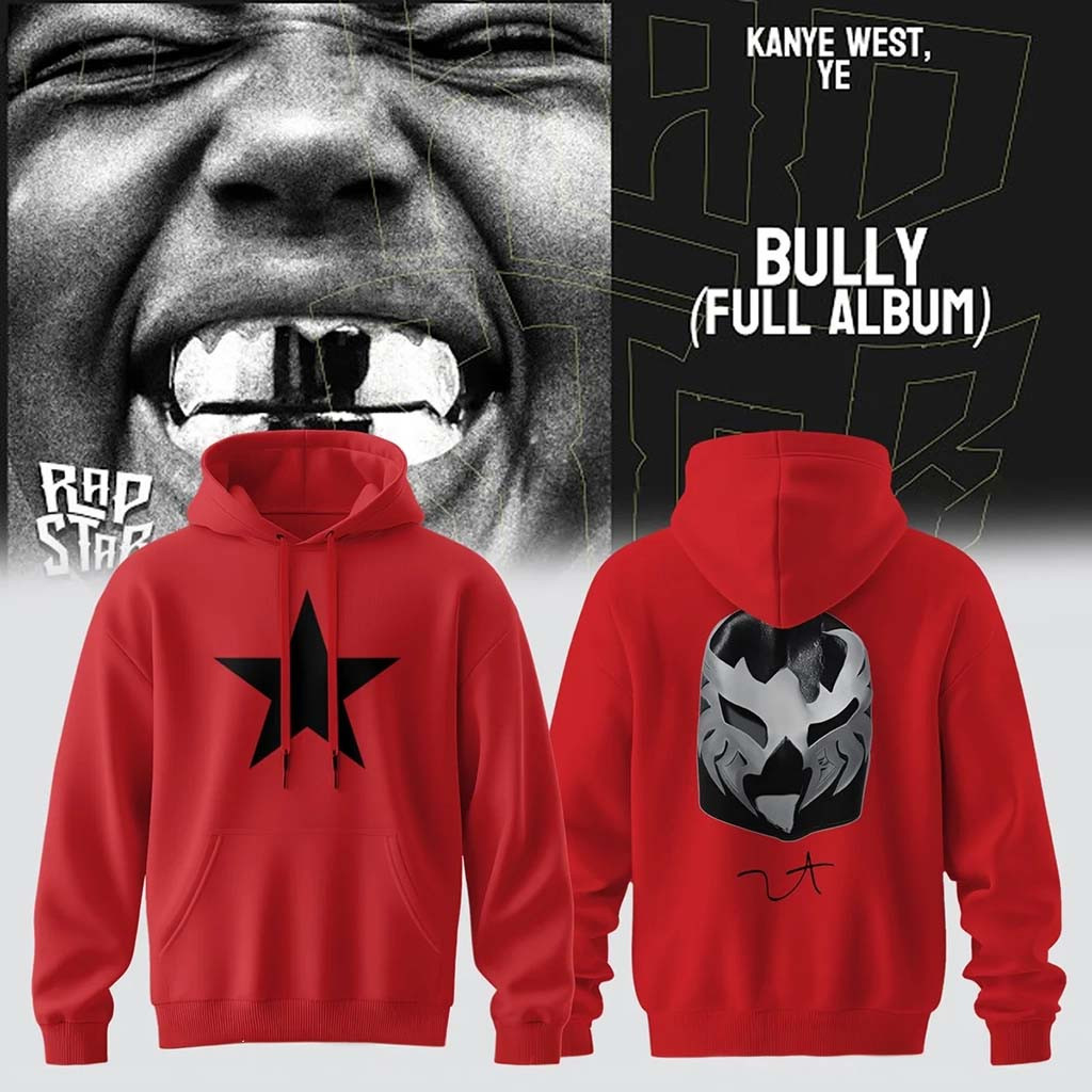 Kanye West Merch 2026 Ye Live Concert Tour Star Hoodie Red Gift Ideas For Rapper Fan - Kdjoy Kanye West Merch 2026 Ye Live Concert Tour Star Hoodie Red Gift Ideas For Rapper Fan - Kdjoy