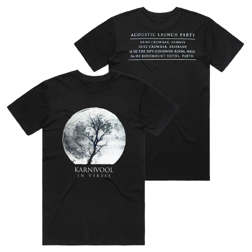 Karnivool Merch 2026 In Verses Launch Party Tour T-Shirt Black Presents For Rock Lovers - Kdjoy