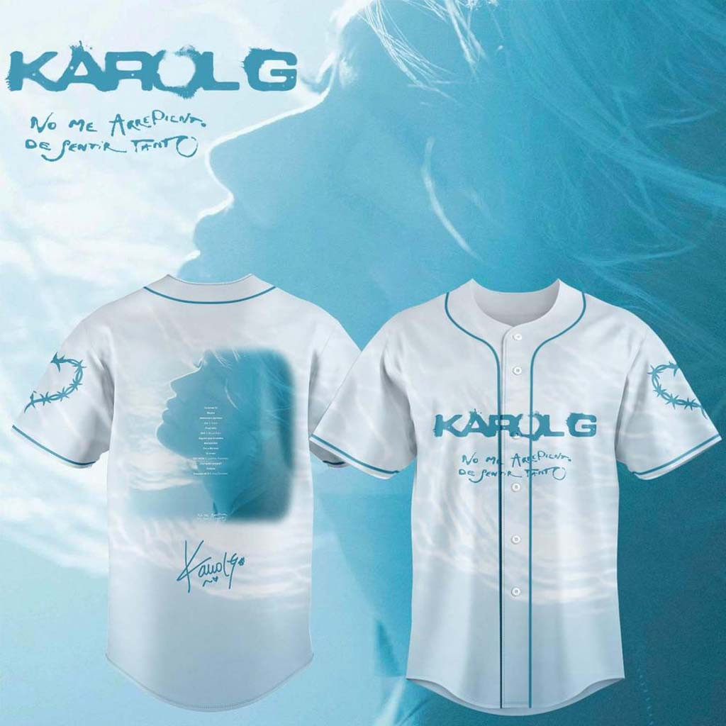 Karol G Album No Me Arrepiento de Sentir Tanto 2026 Baseball Jersey Karol G Merch Friends Gifts Karol G Album No Me Arrepiento de Sentir Tanto 2026 Baseball Jersey Karol G Merch Friends Gifts