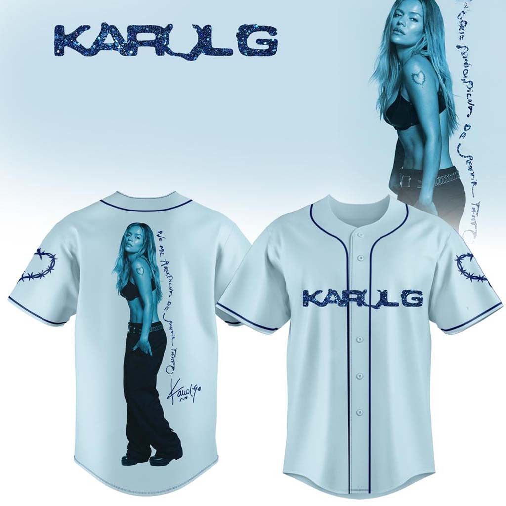 Karol G Album No Me Arrepiento de Sentir Tanto 2026 Baseball Jersey Karol G Merchandise Gifts Karol G Album No Me Arrepiento de Sentir Tanto 2026 Baseball Jersey Karol G Merchandise Gifts