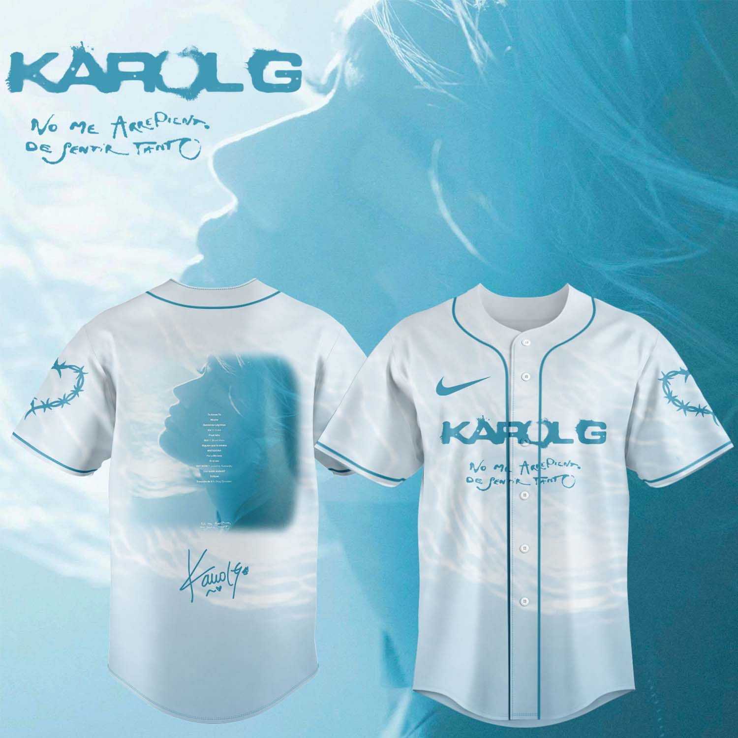 Karol G Merch No Me Arrepiento De Sentir Tanto Baseball Jersey Karol G Concert Clothes Gift Idea - Kdjoy