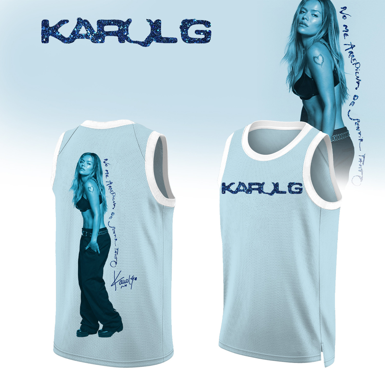 Karol G Merch No Me Arrepiento De Sentir Tanto Signed Basketball Jersey Gifts For Karol G Fans - Kdjoy