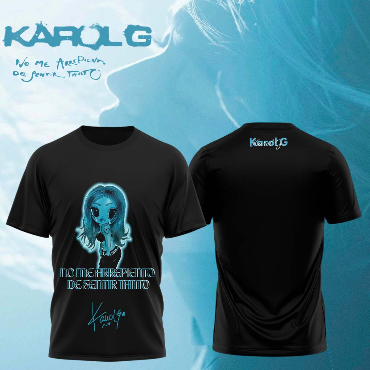 Karol G No Me Arrepiento De Sentir Tanto Signature Shirt Karol G Merch Gifts For Music Lovers - Kdjoy