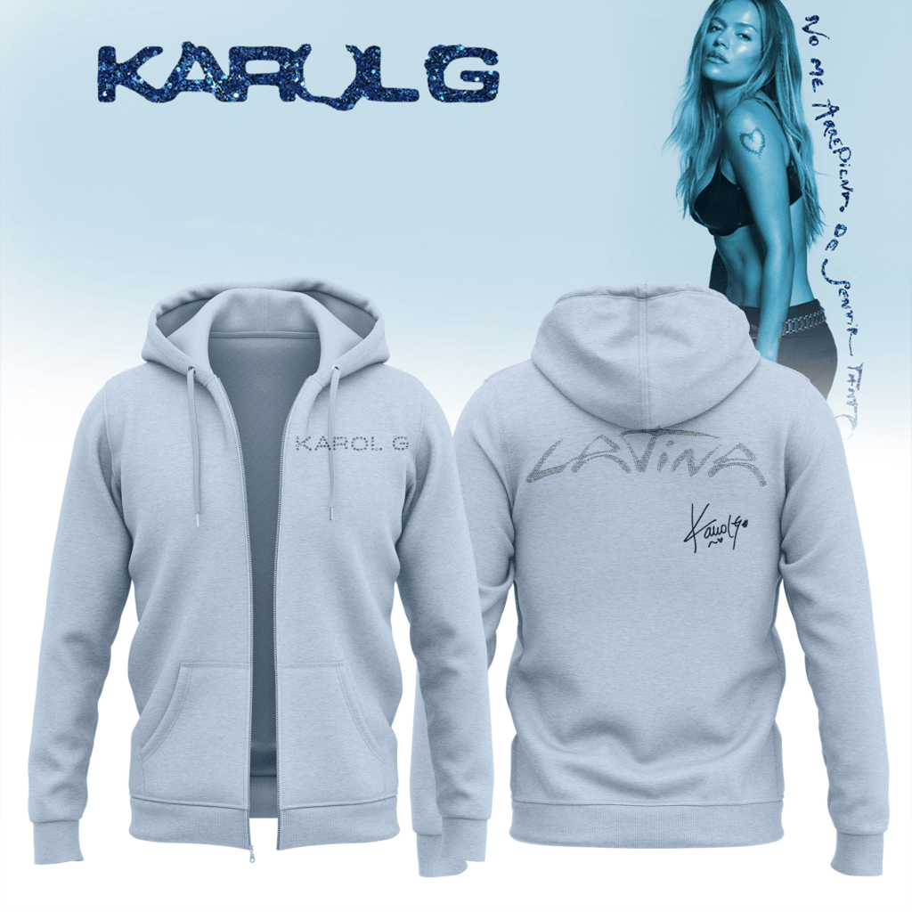 Karol G No Me Arrepiento De Sentir Tanto Signed Zip Hoodie Karol G Tour Clothes Gifts Ideas - Kdjoy