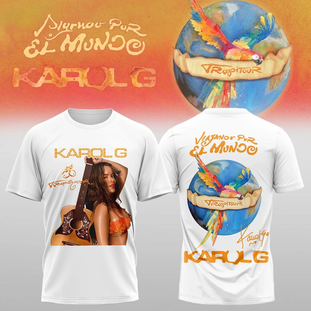 Karol G Nos Vamos De Tour 2026 T-Shirt White Karol G Merch Present For Music Lovers - Kdjoy