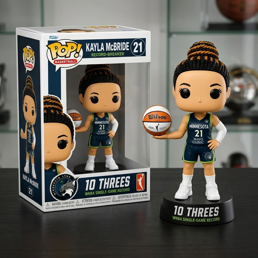 Kayla McBride Minnesota Lynx 21 10 Threes Record-Breaker Funko Pop Minnesota Lynx Merch - Kdjoy