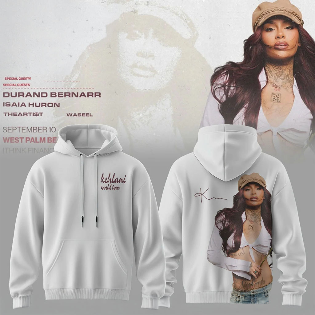 Kehlani World Tour 2026 Portrait Signature Hoodie Kehlani Merch Best Gifts For Music Fans Kehlani World Tour 2026 Portrait Signature Hoodie Kehlani Merch Best Gifts For Music Fans