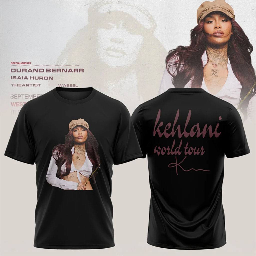 Kehlani World Tour 2026 Signed T-Shirt Black Kehlani Merch Gift Ideas For Music Lovers - Kdjoy Kehlani World Tour 2026 Signed T-Shirt Black Kehlani Merch Gift Ideas For Music Lovers - Kdjoy