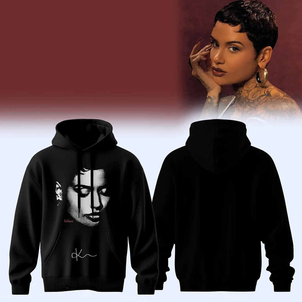 Kehlani World Tour Merch 2026 Portrait Signed Hoodie Black Kehlani Merch Gift For Music Lover