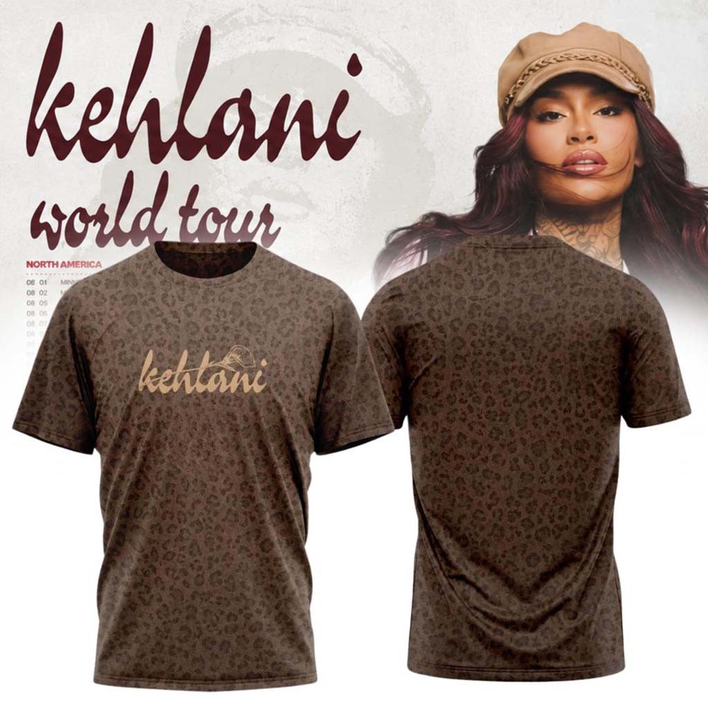 Kehlani x World Tour 2026 North America Leopard Shirt Kehlani Merch Gifts For Music Fans Kehlani x World Tour 2026 North America Leopard Shirt Kehlani Merch Gifts For Music Fans