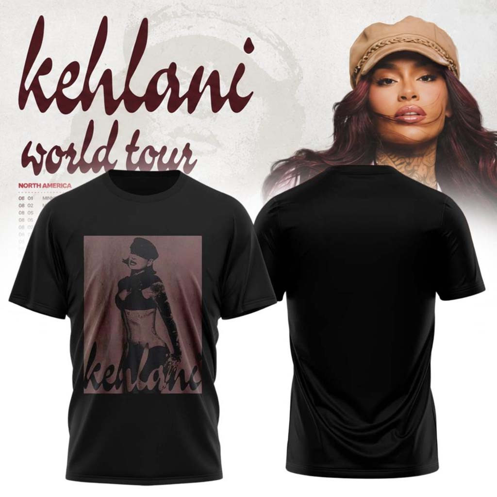 Kehlani x World Tour 2026 North America Shirt Kehlani Merch Presents For Music Lovers