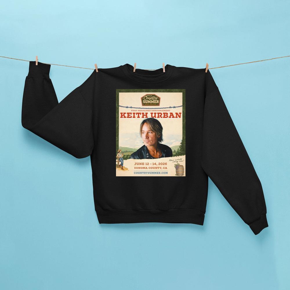 Keith Urban Country Summer Music Festival 2026 Sweatshirt Black Keith Urban Merch Gifts For Fan - Kdjoy