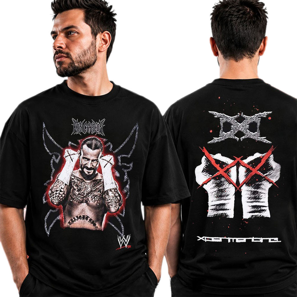 Ken Carson X WWE CM Punk 2026 T-Shirt Ken Carson WWE Merch Gift Ideas For Brothers - Kdjoy Ken Carson X WWE CM Punk 2026 T-Shirt Ken Carson WWE Merch Gift Ideas For Brothers - Kdjoy