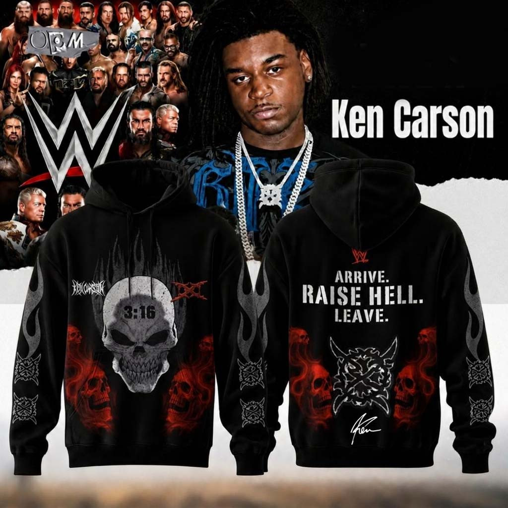 Ken Carson X WWE SummerSlam 2026 Signed Hoodie Arrive Raise Hell Leave Hoodie Fan Apparel - Kdjoy