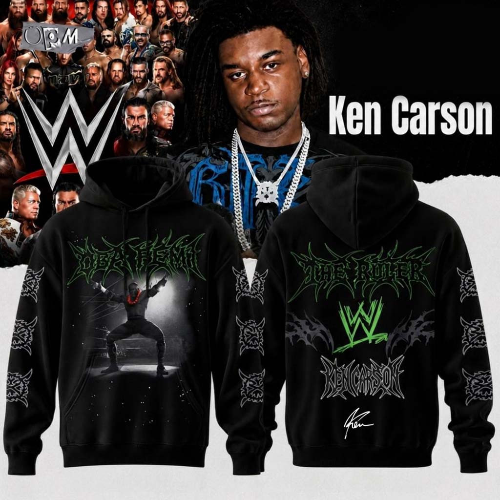 Ken Carson X WWE SummerSlam 2026 Signed Hoodie The Ruler Hoodie Ken Carson WWE Merch - Kdjoy