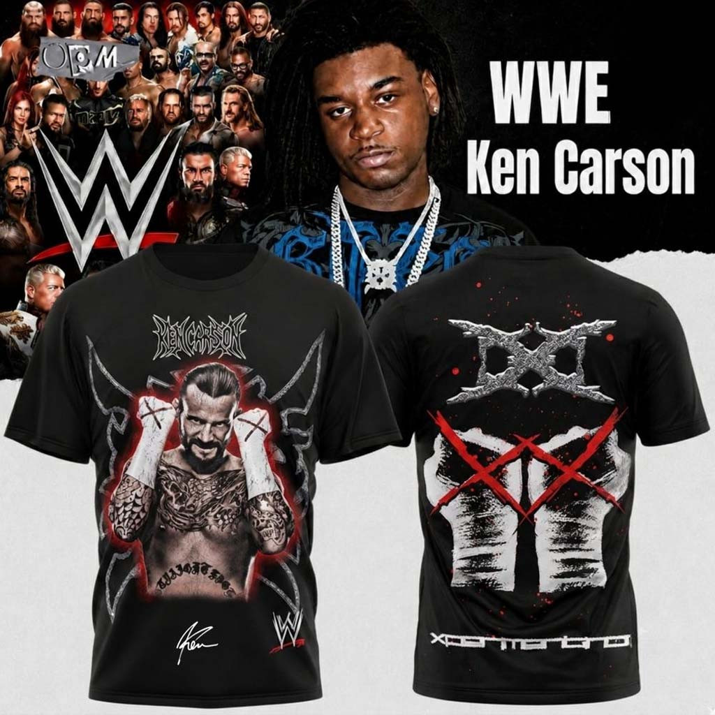 Ken Carson X WWE SummerSlam 2026 Signed T-Shirt CM Punk Tee KC Xperiment Merch Fan Gifts - Kdjoy Ken Carson X WWE SummerSlam 2026 Signed T-Shirt CM Punk Tee KC Xperiment Merch Fan Gifts - Kdjoy