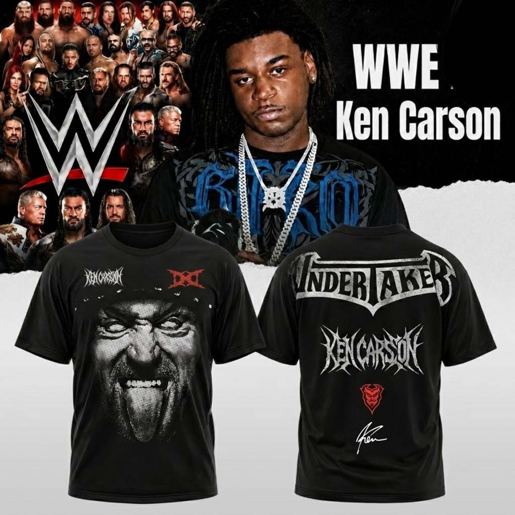 Ken Carson X WWE SummerSlam 2026 Signed T-Shirt Undertaker Shirt Ken Carson WWE Merch Gifts - Kdjoy Ken Carson X WWE SummerSlam 2026 Signed T-Shirt Undertaker Shirt Ken Carson WWE Merch Gifts - Kdjoy