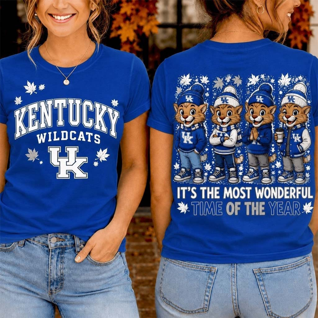 Kentucky Wildcats Merch 2026 Autumn Festive Cheer T-Shirt Fall Theme Clothes Present For Fans - Kdjoy Kentucky Wildcats Merch 2026 Autumn Festive Cheer T-Shirt Fall Theme Clothes Present For Fans - Kdjoy