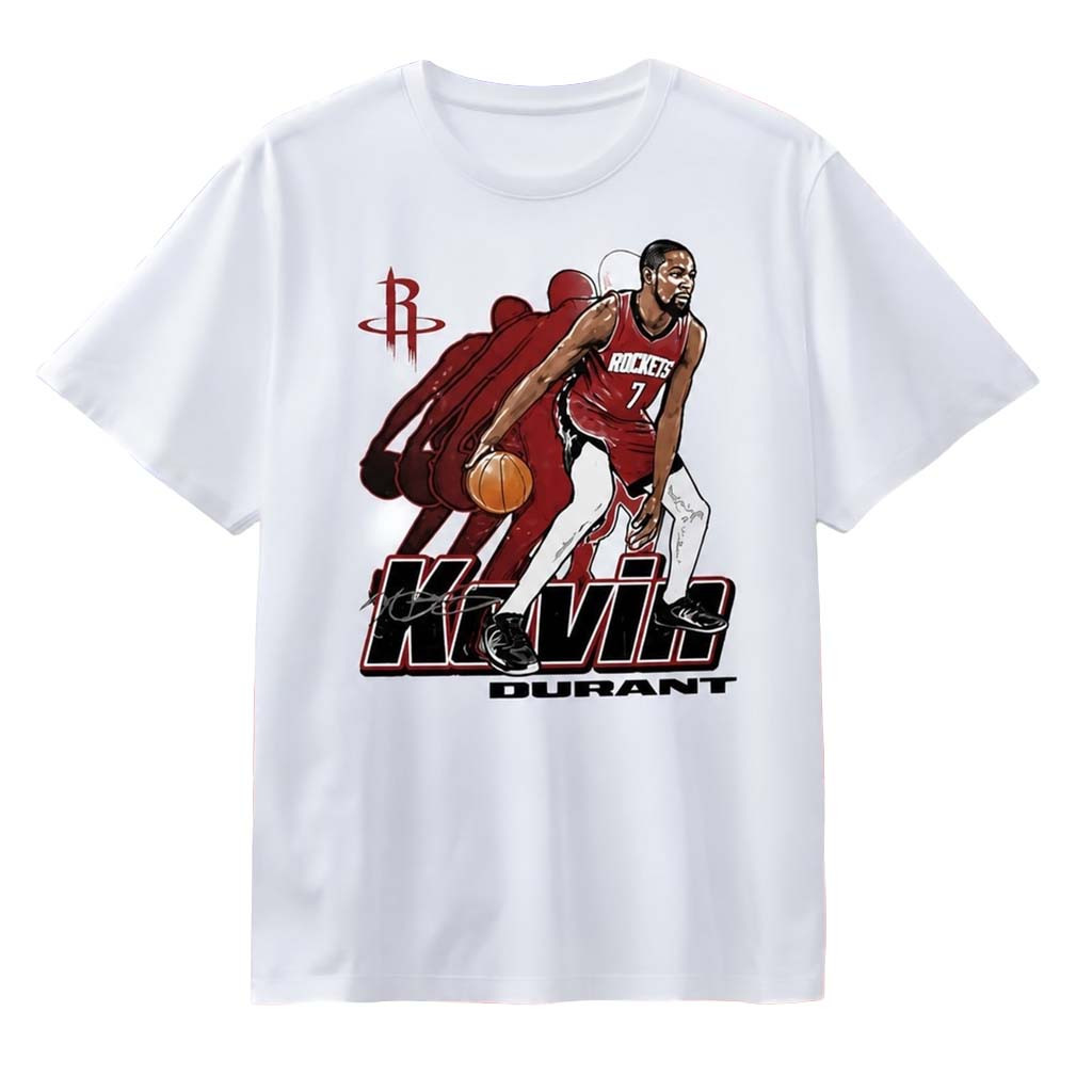 Kevin Durant Houston Rockets Signature 7 Retro Vibe Graphic T-Shirt Gift For Basketball Fans - Kdjoy