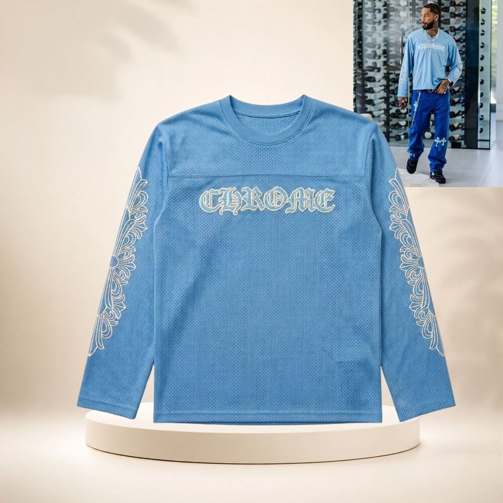 Key Glock Chrome Hearts Long Sleeve Jersey Key Glock Merch 2026 Present For Him - Kdjoy