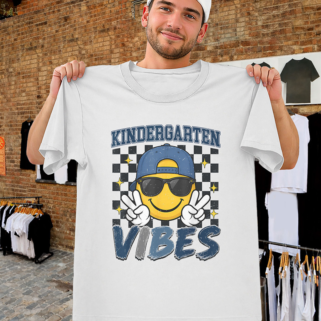Kindergarten Vibes Shirt Retro Back To School Boys Tee Gifts For Friends - Kdjoy