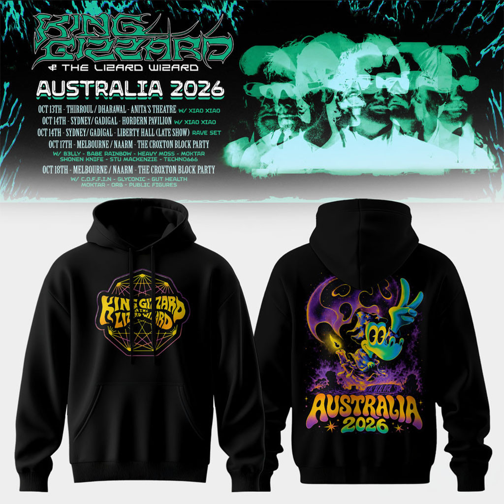King Gizzard And The Lizard Wizard Merch Australia Tour 2026 Hoodie Cool Gifts For Rock Lovers - Kdjoy King Gizzard And The Lizard Wizard Merch Australia Tour 2026 Hoodie Cool Gifts For Rock Lovers - Kdjoy