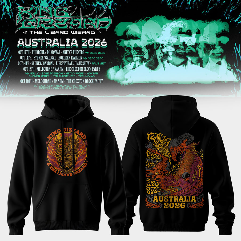 King Gizzard And The Lizard Wizard Merch Australia Tour 2026 Hoodie Gift For Rock Band Fans - Kdjoy King Gizzard And The Lizard Wizard Merch Australia Tour 2026 Hoodie Gift For Rock Band Fans - Kdjoy