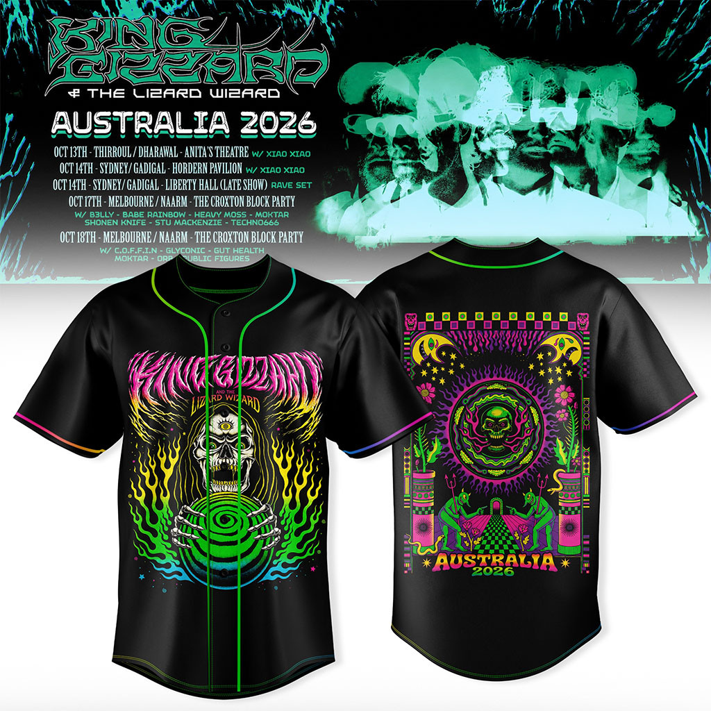 King Gizzard And The Lizard Wizard Merch Australia Tour 2026 Jersey Best Gift For Band Fans - Kdjoy