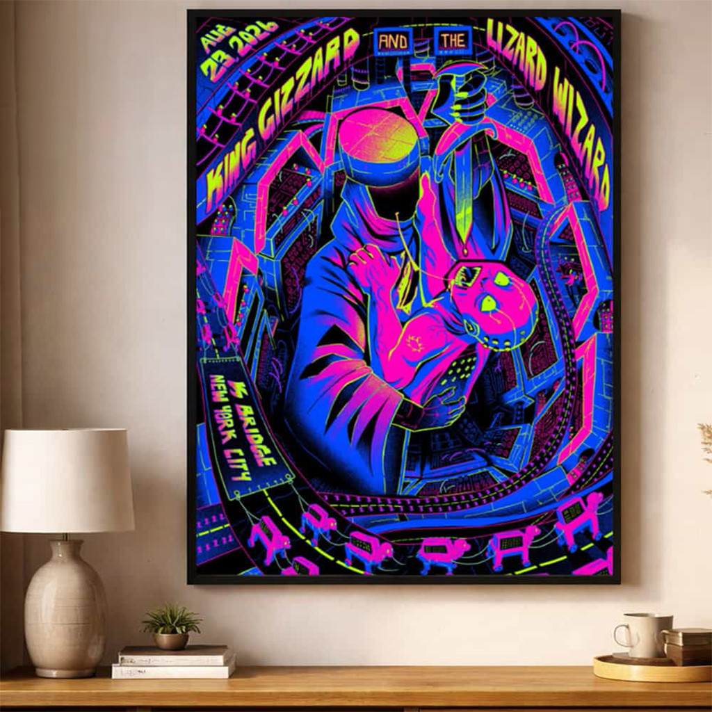 King Gizzard And The Lizard Wizard Merch Brooklyn New York 2026 Venue Poster Wall Art Decor - Kdjoy King Gizzard And The Lizard Wizard Merch Brooklyn New York 2026 Venue Poster Wall Art Decor - Kdjoy