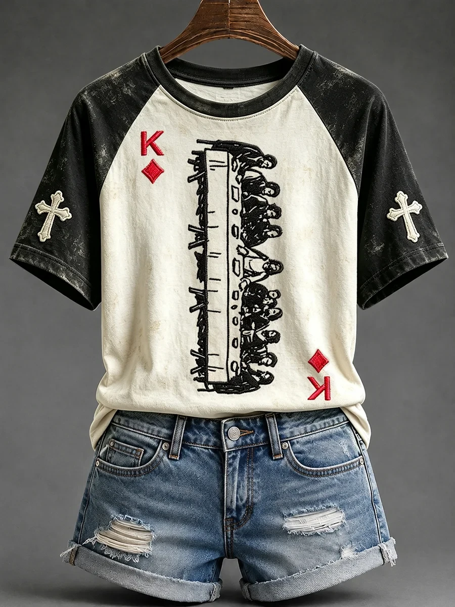 King Of Diamonds Last Supper T-Shirt Religious Christian Merch Gifts For Her - Kdjoy
