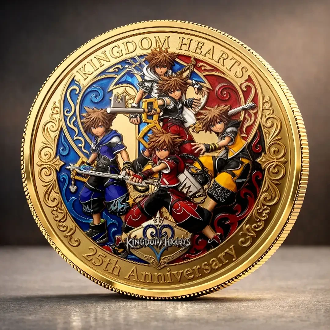 Kingdom Hearts 25th Anniversary Commemorative Coin Kingdom Hearts Merch Gifts For Gamers - Kdjoy Kingdom Hearts 25th Anniversary Commemorative Coin Kingdom Hearts Merch Gifts For Gamers - Kdjoy