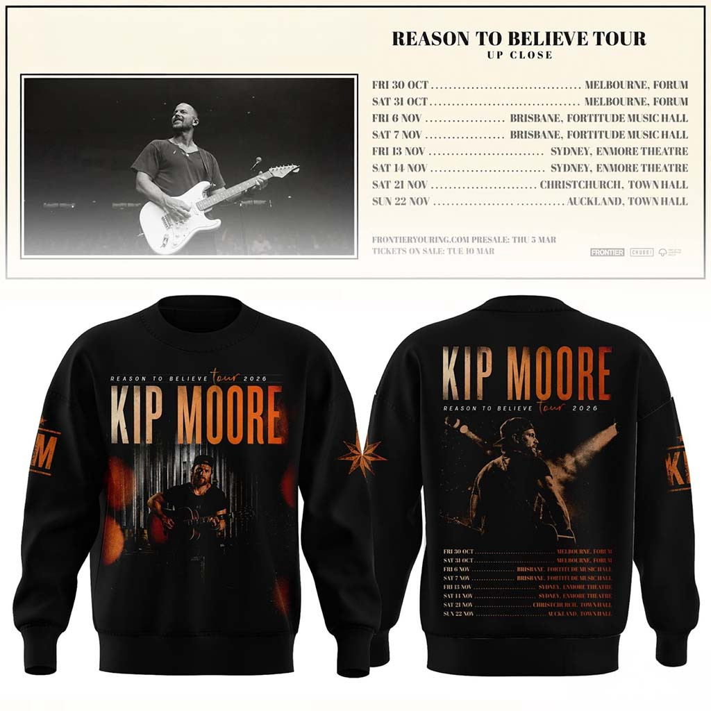 Kip Moore Merch 2026 Reason To Believe Tour Sweatshirt Gift Ideas For Music Lovers - Kdjoy