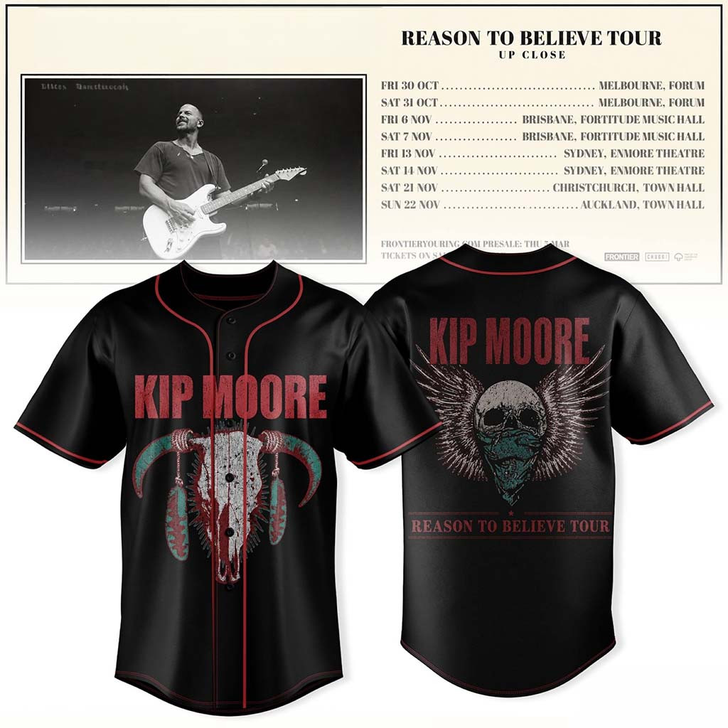 Kip Moore Reason To Believe Tour Baseball Jersey 2026 Kip Moore Merch Gift For Music Lovers - Kdjoy