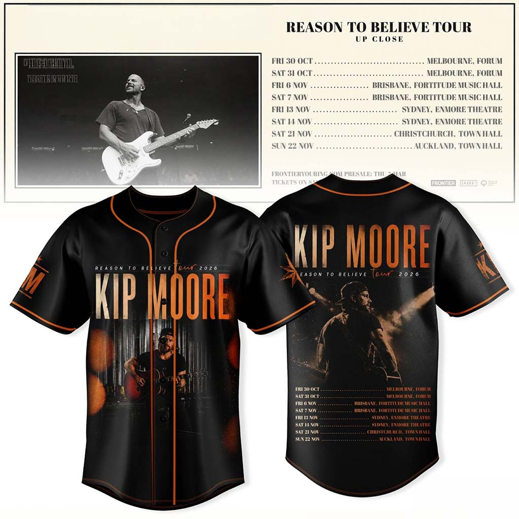 Kip Moore Reason To Believe Tour Baseball Jersey Kip Moore Merch Present For Music Lovers - Kdjoy
