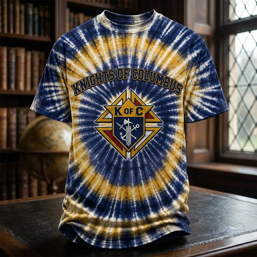 Knights Of Columbus Tie Dye T-Shirt KOC Merch Best Gifts For Husband - Kdjoy Knights Of Columbus Tie Dye T-Shirt KOC Merch Best Gifts For Husband - Kdjoy