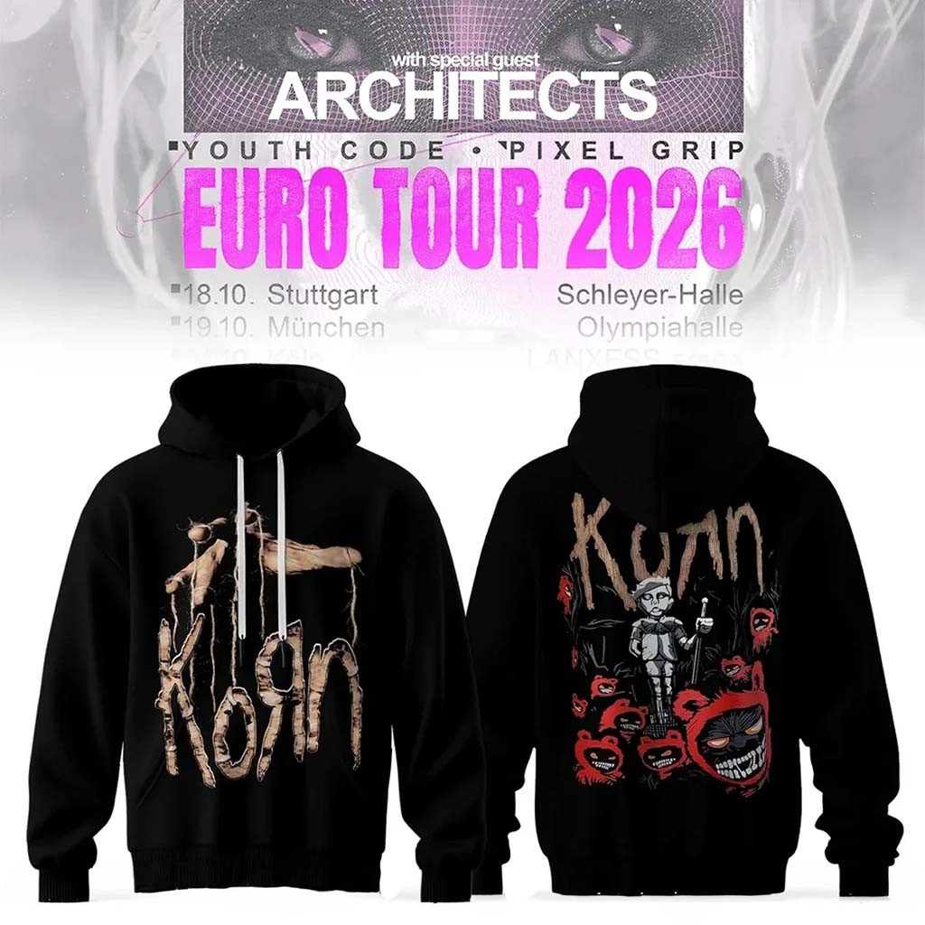 Korn European Tour 2026 Hoodie Korn Band Merch Best Gift For Music Lovers - Kdjoy