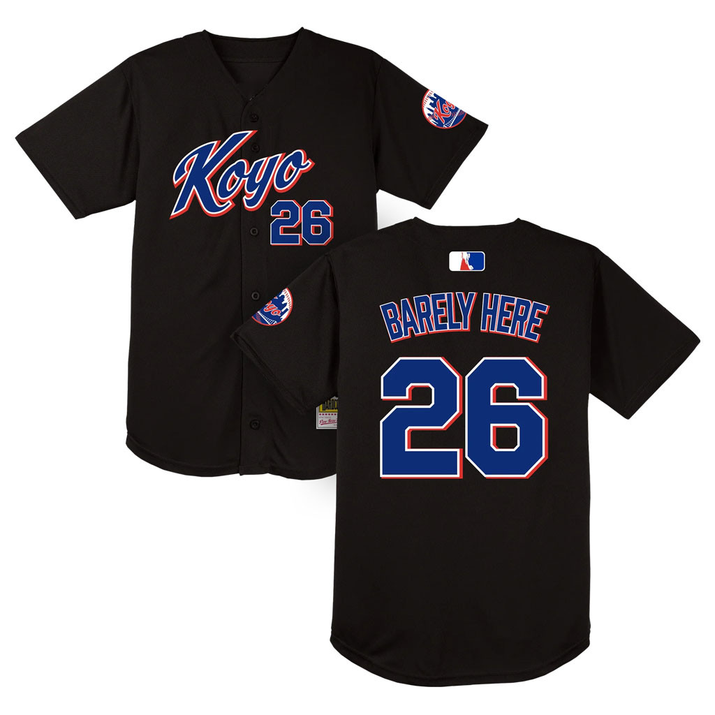 Koyo Merch 2026 Barely Here Baseball Jersey NYM Jersey Gifts Ideas For Brothers - Kdjoy