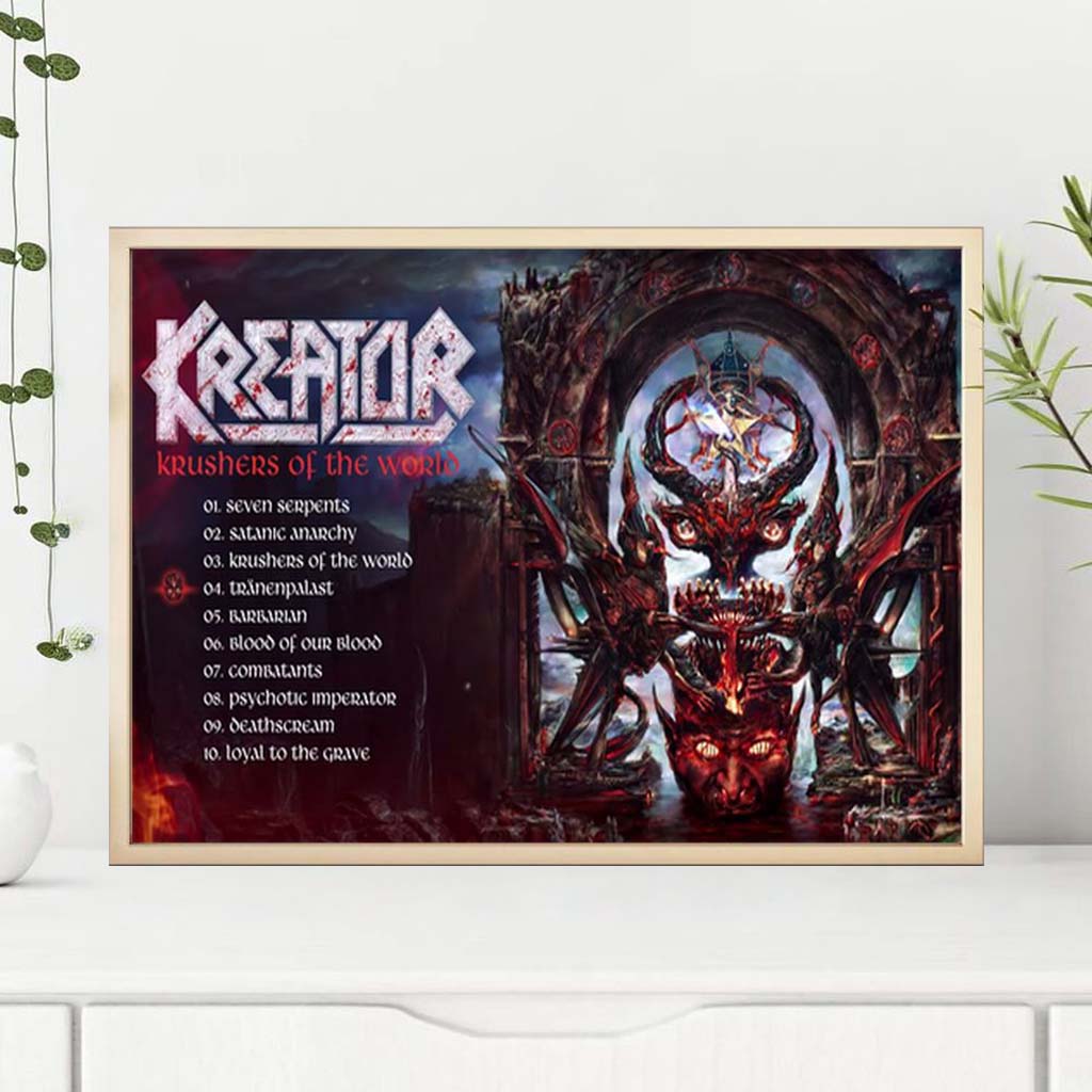 Kreator Krushers Of The World Poster Kreator Merch Wall Art Decor Gift Ideas For Music Lovers - Kdjoy
