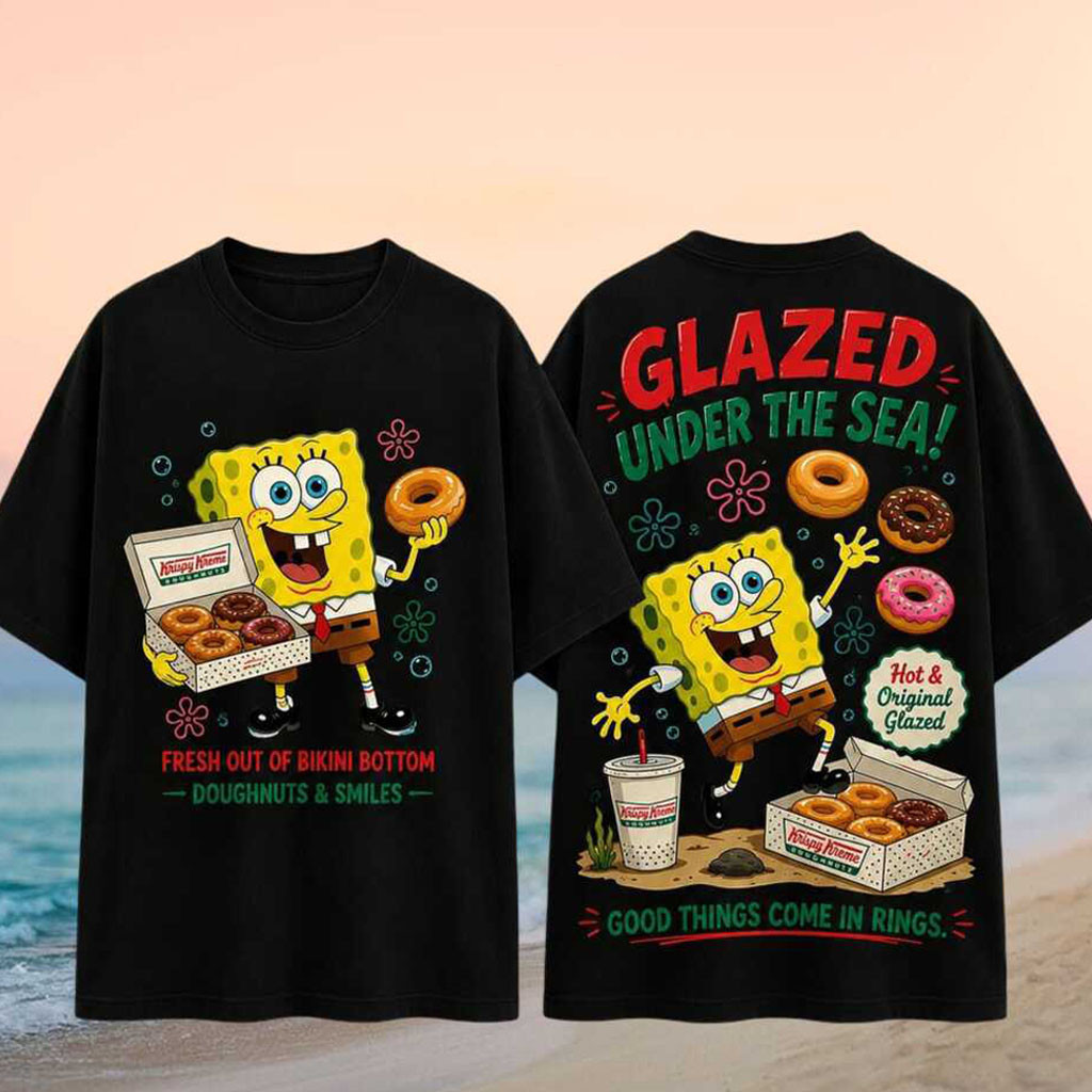 Krispy Kreme Spongebob Squarepants Doughnut Fast Food Shirt Spongebob Squarepants Merch - Kdjoy Krispy Kreme Spongebob Squarepants Doughnut Fast Food Shirt Spongebob Squarepants Merch - Kdjoy