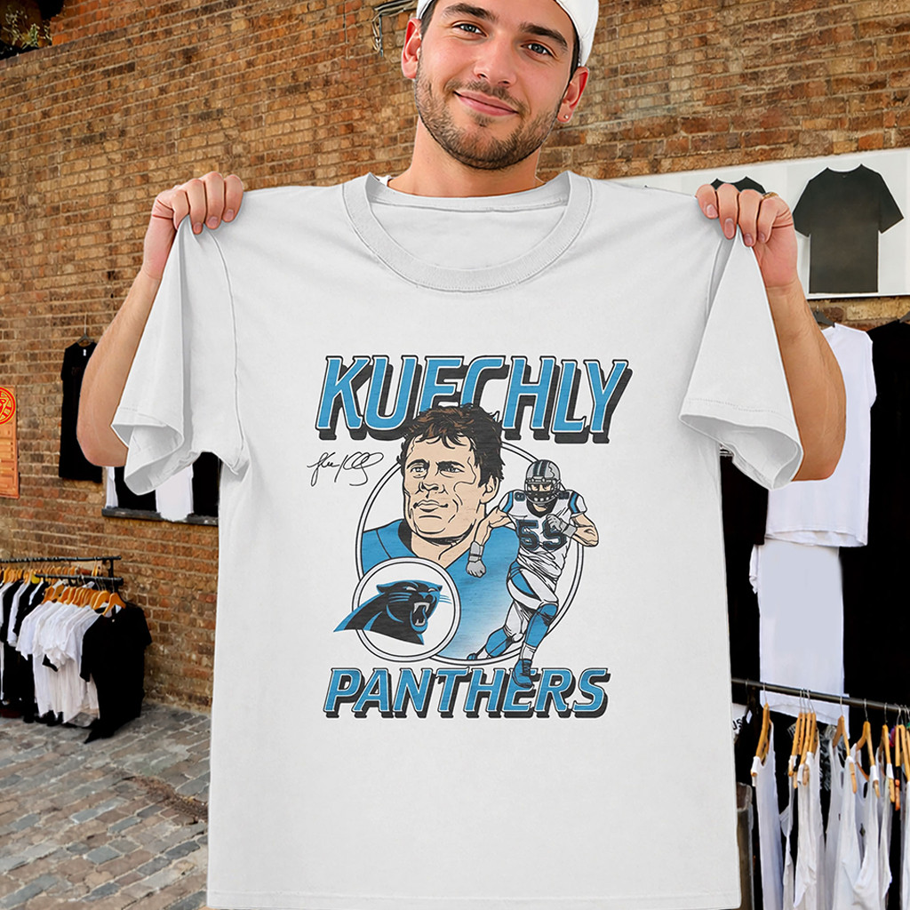 Kuechly Panthers Shirt Signature Football Legend Retro Tee Carolina Panthers Merch Fan Gifts