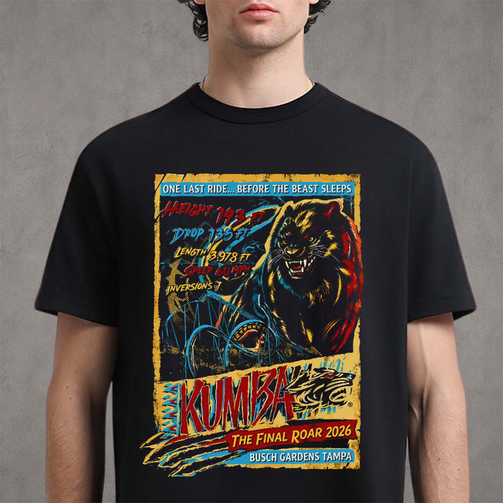 Kumba The Final Roar 2026 Busch Gardens Tampa Coaster Closes T-Shirt Birthday Gift For Husband - Kdjoy