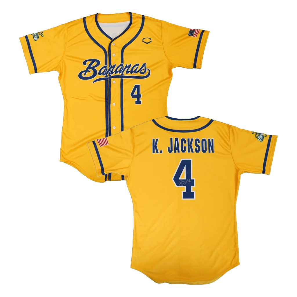 Kyle Jackson Jersey Shirt 2026 Savannah Bananas Merch #4 KJ Autographed Jersey Baseball Fan Gear - Kdjoy Kyle Jackson Jersey Shirt 2026 Savannah Bananas Merch #4 KJ Autographed Jersey Baseball Fan Gear - Kdjoy