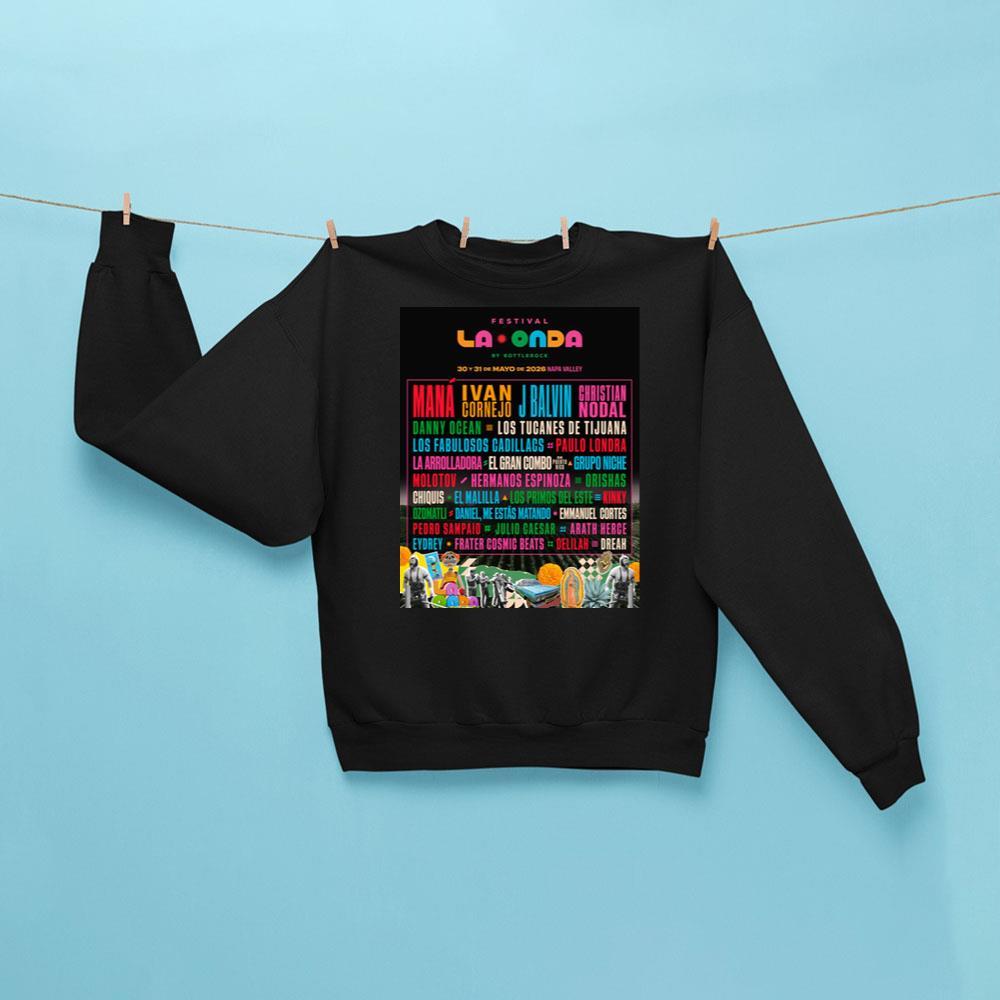 La Onda 2026 Festival Sweatshirt Black La Onda Merch Birthday Gifts For Music Lovers - Kdjoy