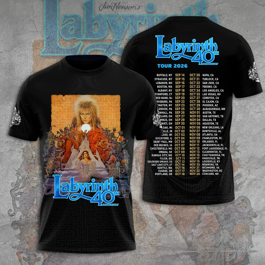 Labyrinth 40th Anniversary T-Shirt Labyrinth Tour 2026 Merch Movie Fan Concert Gift - Kdjoy
