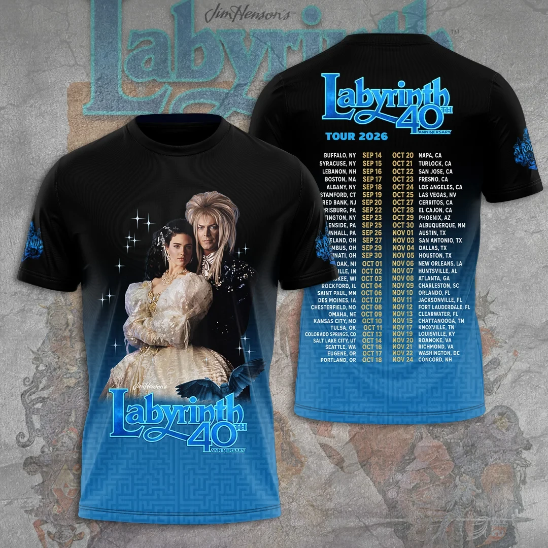 Labyrinth 40th Anniversary Tour 2026 T-Shirt Labyrinth Merch Best Gifts For Fans - Kdjoy