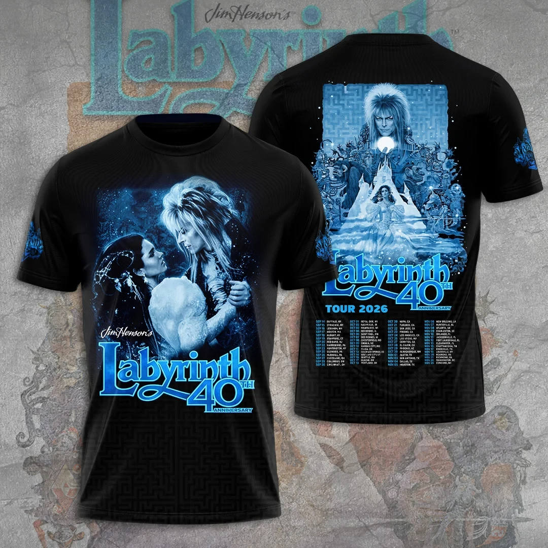 Labyrinth 40th Anniversary Tour 2026 T-Shirt Labyrinth Merch Gifts For Movie Fans - Kdjoy